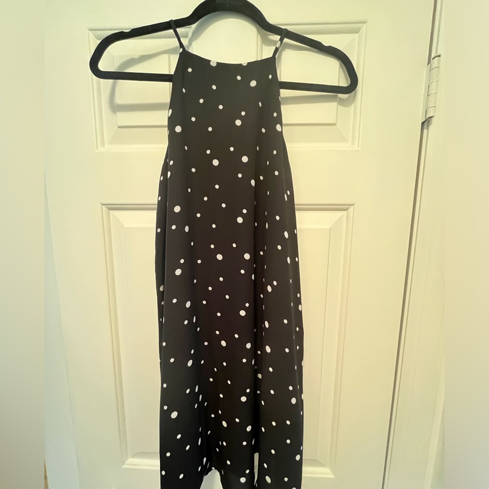 Forever 21 Black and White Polka Dot A-Line Dress. Size Small